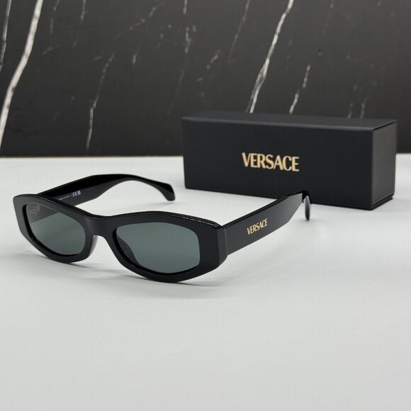 NEW VERSACE VE4487 GB1/87 SUNGLASSES WOMEN BLACK VE4487 GB1/87 EYEWEAR - Picture 1 of 10